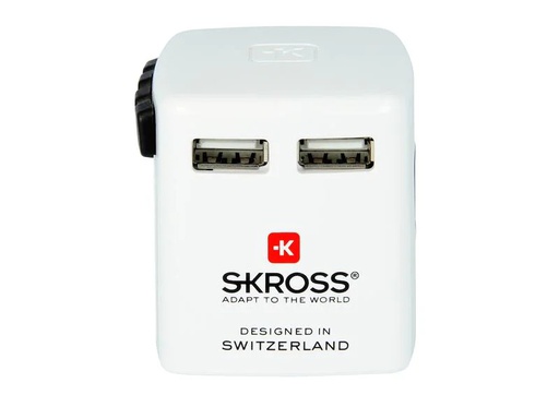 [90264675 1457563] SKROSS Reisenetzteil World Dual USB Charger