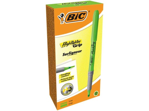 [90264820 1407888] BIC Textmarker Brite Liner Grip 12 Stück, Grün