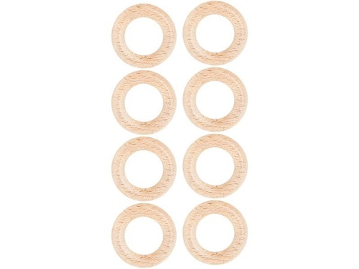 [90264948 1462783] lalana Holzring Hölzerner Ring 3.5 cm, 8 Stück