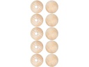 lalana Holzperlen Hölzerne Perlen 20 mm, 10 Stück