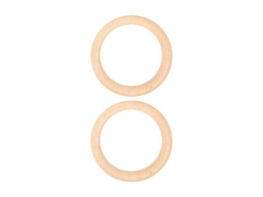 [90265014 1462779] lalana Holzring Hölzerner Ring 8.5 cm, 2 Stück