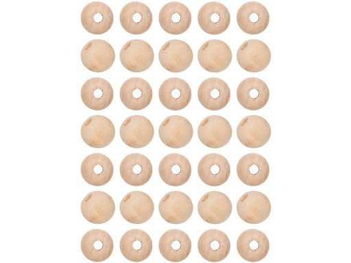 [90265094 1462794] lalana Holzperlen Hölzerne Perlen 10 mm, 35 Stück