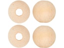 lalana Holzperlen Hölzerne Perlen 30 mm, 4 Stück