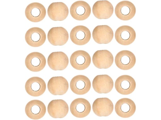 [90265127 1462790] lalana Holzperlen Hölzerne Perlen 12 mm, 25 Stück