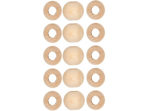 [90265136 1462788] lalana Holzperlen Hölzerne Perlen 15 mm, 15 Stück