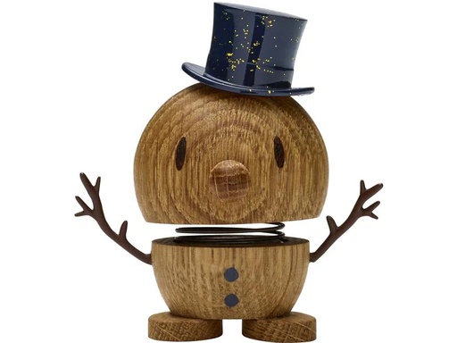 [90265169 1464785] Hoptimist Aufsteller Bumble Schneemann Oak S 7.8 cm, Braun/Schwarz