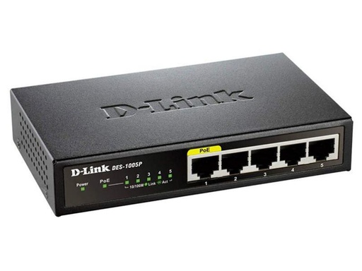 [90045762 208010] D-Link PoE Switch DES-1005P/E 5 Port