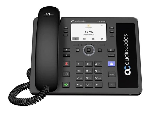 [90265717 1474483] Audiocodes Tischtelefon C435HD Microsoft Teams Schwarz