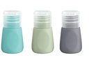diaqua® Kosmetikflaschen 3er Set, Türkis/Hellgrün/Grau