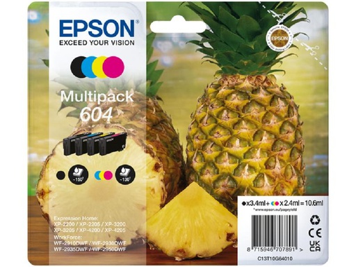 [90266330 1473586] Epson Tinte Multipack  604 / C13T10G64010 BK, C, M, Y