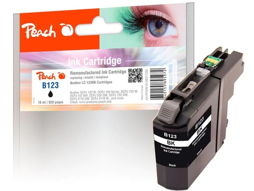 [90266477 1476230] Peach Tinte Brother LC-123 Black