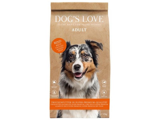 [90266979 1481040] Dog's Love Trockenfutter Adult, Rind, 12 kg