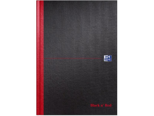[90267063 1470734] Oxford Notizbuch A4, blanko, Schwarz/Rot
