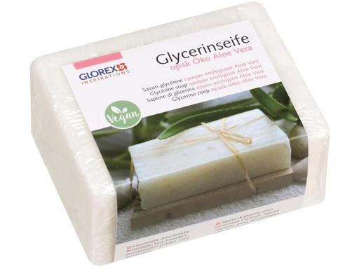 [90267203 1369041] Glorex Glycerinseife Öko mit Aloe Vera 500 g, Opak