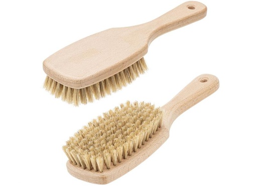 [90267246 1369036] Glorex Massagebürste mit Stiel 22 x 6.5 cm Naturborsten, 1 Stück