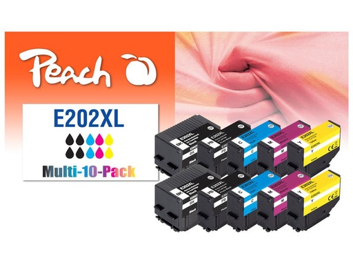 [90267373 1476275] Peach Tinte Epson No. 202XL Multi-10-Pack 4x BK, 2x C, M, Y