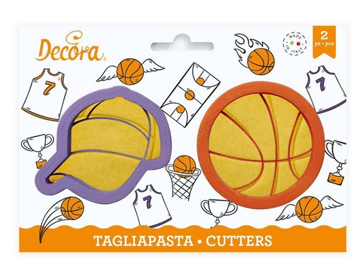 [90267574 1478524] Decora Guetzli-Ausstecher-Set 2 Stück, Basketball