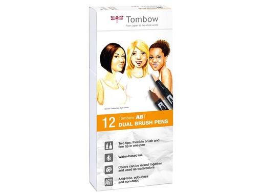[90004581 1103323] Tombow Filzstift mit Box, 12er-Set