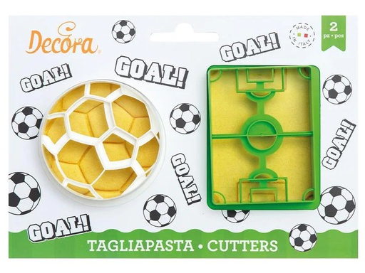 [90267897 1478525] Decora Guetzli-Ausstecher-Set 2 Stück, Fussball