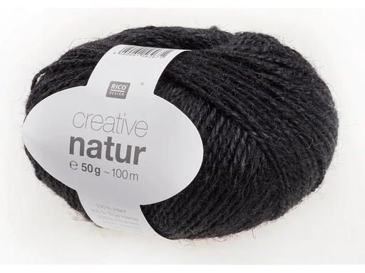 [90268315 1482365] Rico Design Wolle Creative Natur 50 g, Schwarz