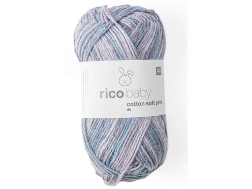 [90268413 1482386] Rico Design Wolle Baby Cotton Soft Print 50 g, Blau; Lila