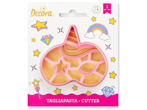 [90268450 1478537] Decora Guetzli-Ausstecher 1 Stück, Einhornmaske