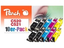 Peach Tinte Canon PGI-520/CLI-521 Multi-10-Pack C, M, Y, BK