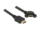 Delock Verlängerungskabel zum Einbau, 4K 30Hz HDMI - HDMI, 0.5 m