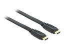 Delock Kabel flach HDMI - HDMI, 2 m, Schwarz