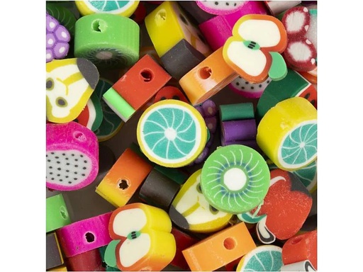 [90269245 1468127] Creativ Company Perlen Ton Figurperlen 60 Stück, Frucht