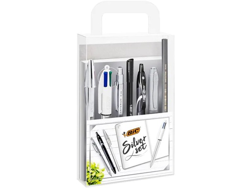 [90046200 1173246] BIC Kugelschreiber Silver Kit 8-teilig