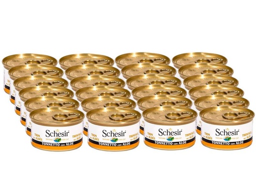 [90269346 1367797] Schesir Nassfutter Thunfisch &amp; Aloe in Gelée, 24 x 85 g