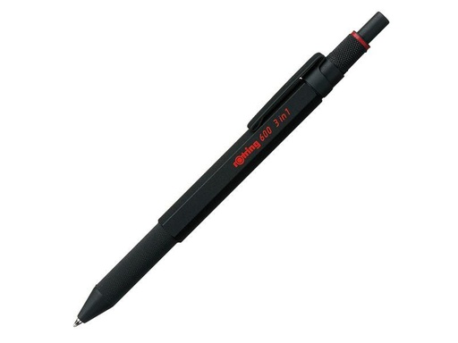 [90269961 1477497] Rotring Kugelschreiber Multipen 600 3 in 1, 0.5 mm, Schwarz