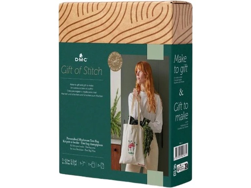 [90270000 1477171] DMC Stickset Gift of Stich Einkaufstasche Pilz, 35 × 42 cm