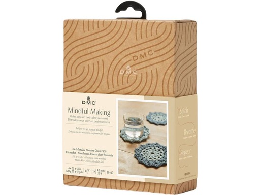 [90270027 1477199] DMC Häkelset Mindful Making Mandala-Untersetzer, Ø 12.5 cm