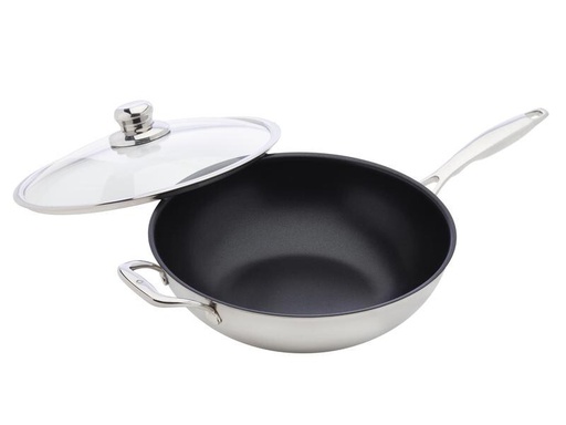 [90004609 1164793] Swiss Diamond Wok XD Nonstick Clad mit Deckel 32 cm