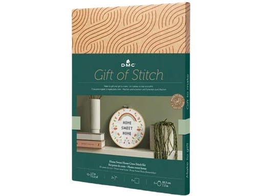 [90270091 1477151] DMC Stickset Gift of Stitch Home Sweet Home, Ø 18.5 cm