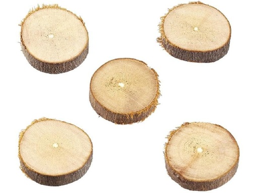 [90270105 1476706] HobbyFun Holzscheiben Mini-Utensilien 20 mm, 10 Stück