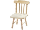 HobbyFun Mini-Möbel Stuhl 4.5 x 5 x 7.5 cm, Natur