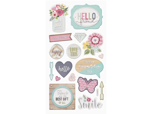 [90270541 1476736] HobbyFun Motivsticker Softy Hello Friend, assortiert