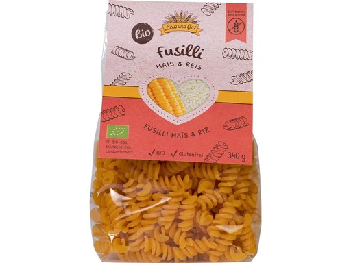[90270555 1491043] Leib und Gut Teigwaren Bio Fusilli Mais &amp; Reis 340 g