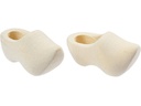 HobbyFun Mini-Utensilien Holzschuhe Hellbraun