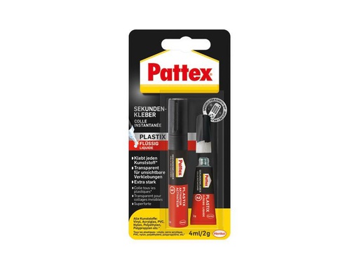 [90270868 1407103] Pattex Sekundenkleber PSA1C Plastix 2 g, Transparent
