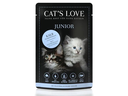 [90270938 1487331] Cat's Love Nassfutter Junior Kalb, 85 g