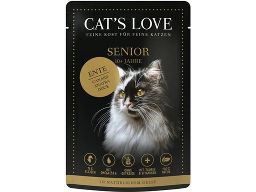 [90270972 1487338] Cat's Love Nassfutter Senior Ente, 85 g