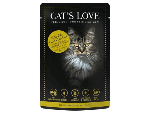 [90270979 1487336] Cat's Love Nassfutter Adult Kalb &amp; Truthahn, 85 g