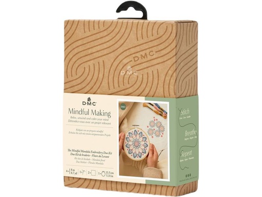 [90271202 1477180] DMC Stickset Mindful Making Duo Blumen-Mandala, Ø 13.5 cm
