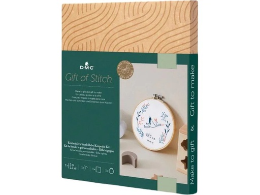 [90271252 1477172] DMC Stickset Gift of Stich Storch und Hase, Ø 15.7 cm