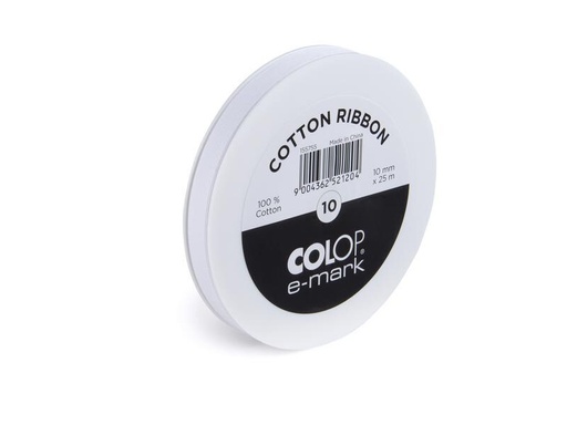 [90271563 1470194] Colop Textilband e-mark 10 mm x 25 m, Weiss