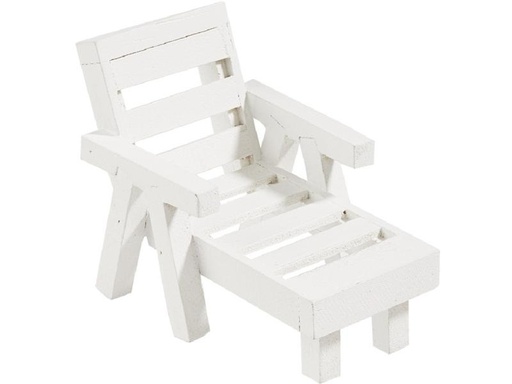 [90271623 1476719] HobbyFun Mini-Möbel Liege 8 x 5 x 5.5 cm, Weiss